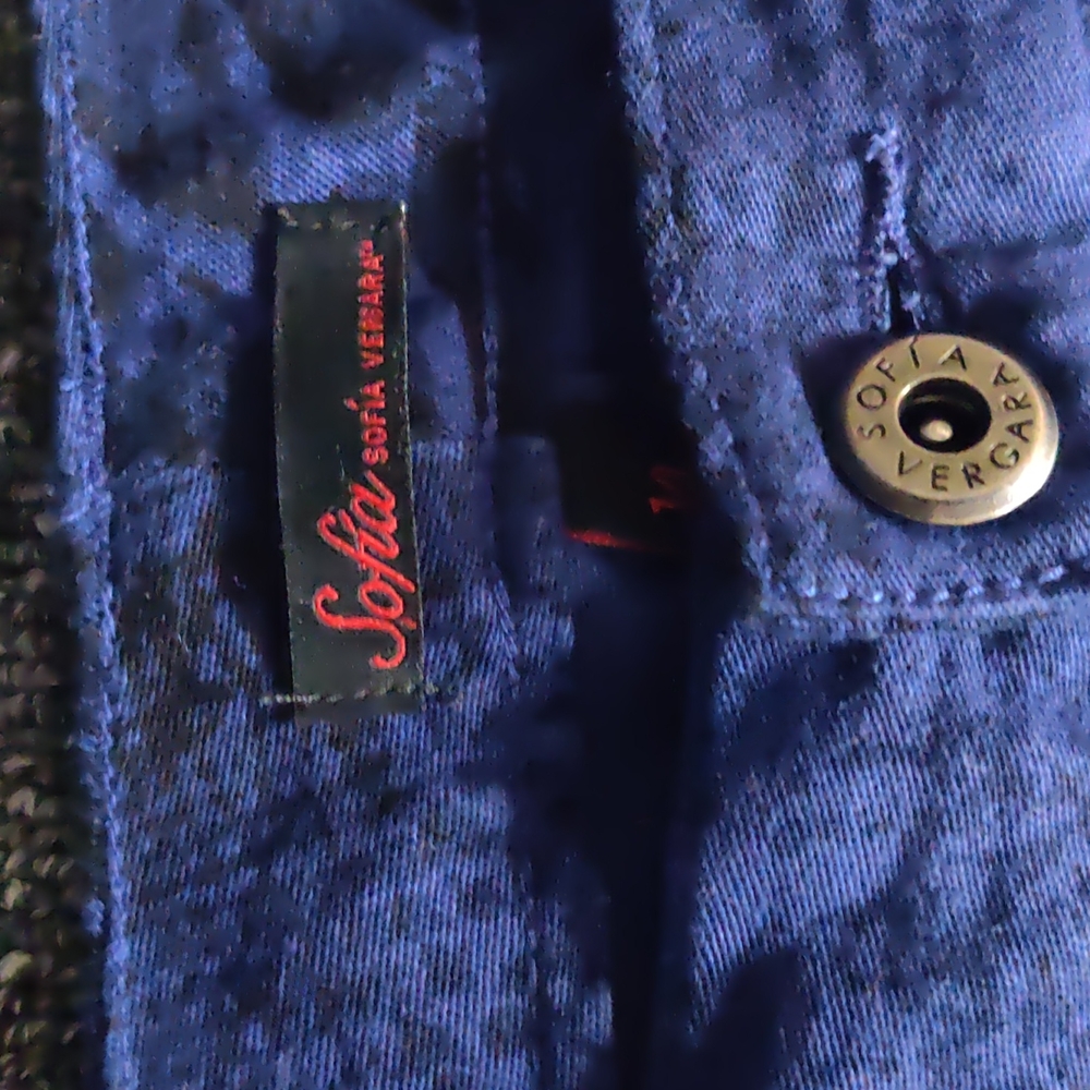 Sofia Vergara Python Pattern Blue Jeans - image 2